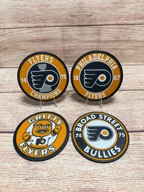 Philadelphia Flyers Custom Drink Coasters Set of 4 with Holder